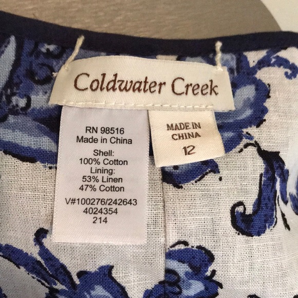 Coldwater Creek reversible navy eyelet jacket NWT - Picture 4 of 5